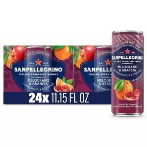 산펠레그리노 이탈리안 스파클링 음료 멜로그라노와 아란시아 오렌지와 석류 캔 24팩