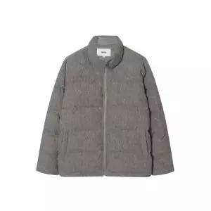 [노티그] 투톤 조직감 숏다운 점퍼 그레이_OLW1JPFI120G1