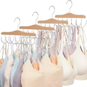 48개의 후크와 360 회전 디자인의 VWV 4팩 브라 행거 및 타이 기숙사와 아파트에 적합하며 조끼 모자