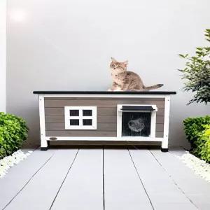 야외 고양이집 실외 급식소 겸 방수 길냥이 단열 숨숨집
