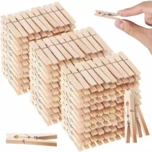 옷 공예품 집에 걸 수 있는 1.9인치 나무 빨래집게 클립 200개