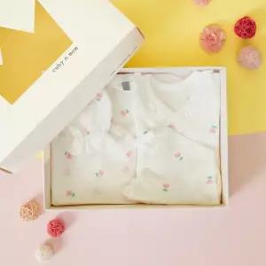 [달퐁]큐비앤맘 핑크하트 메쉬 출산 선물세트 배냇저고리 손싸개 속싸개 모자 임산부