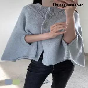 [모어오브]르네 케이프 가디건 니트 망토 탑