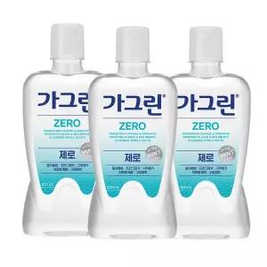 가그린 제로 820ml 3개 975052