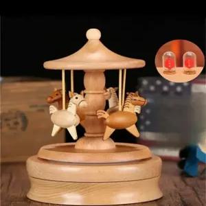 일본오르골 피아노 뮤지컬 삿포로 축음기 빈티지 목마 트로이 목마각인 없음선물 없음 원본 견고한