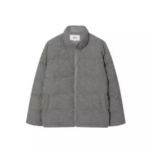 [노티그] 투톤 조직감 숏다운 점퍼 그레이_OLW1JPFI120G1