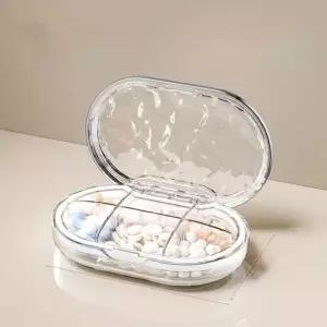 휴대용 방수 약통 6칸 투명 알약케이스 필수템 위생적인 3WF7FD0920