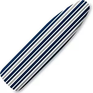 엑스트라 두꺼운 다리미 보드 커버 및 패드 네이비 블루 그레이 스트라이프 15x54 불에 타지 않음 얼룩