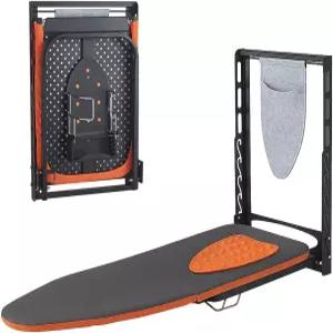 다리미 홀더가 있는 세이텍스 벽걸이 보드 작은 공간을 위한 36x13 컴팩트 마운트 접이식 면 원단 커버 및