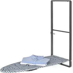 킹보드 오버 도어 다림질 다리미 홀더가 있는 걸이 36인치 X 12인치 소형 접이식 탈착식 내열 커버 파란색