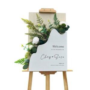 결혼식 입간판 웨딩 파티 거치대 결혼식포토부스 파티현수막 입구 장식 화환 스튜디오 등신대