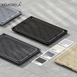 KEMORELA 초대형 스테인레스 스틸 고양이 쓰레기 상자(뚜껑 포함) - 밀폐형 고면 방지 누출 매트