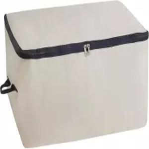 캔버스 언더 침대 보관 가방 이불 베개용 지퍼가 달린 린넨 대형 통기성 견고함 손잡이가 이중 스티치