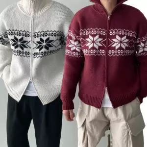 [모노폴로지]겨울 두꺼운 오버핏 두툼 투웨이 노르딕집업 투웨이 크리스마스 연말 가