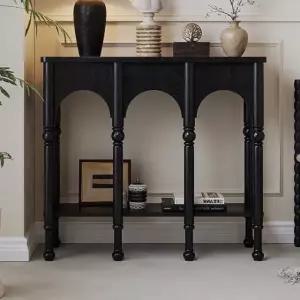 엔틱콘솔 현관 원목 장식장 복도 테이블 A. 월넛 파인 80 x 32x90 완전 조립 완료