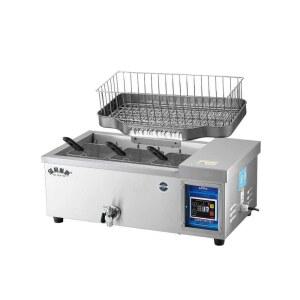 튀김기 업소용 기름배출 가마솥 스테인리스 기름튀김기 물과 테이블형 밸브 온도조절