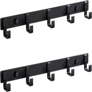 자펑위안 2팩 모자 및 코트 랙 벽걸이 알루미늄 합금 후크 랙블랙 5개