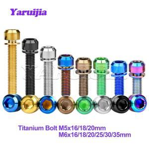 티타늄 볼트 M5/M6X16/18/20/25/35mm 마운트 자전거 나사용 와셔가 있는 소켓