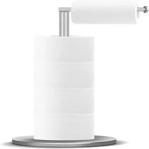 RRM 화장지 홀더 스탠드 욕실이 없는 스탠딩 예비 보관함 34개의 롤 22인치 스테인리스 스틸 스탠드브러쉬