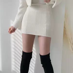 여자 겨울치마 글램룩 속바지 뽀글 모직 미니스커트