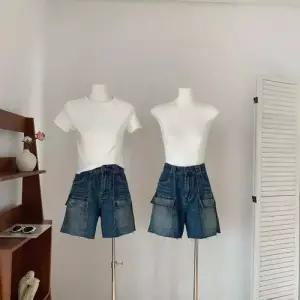 뚜에스틸로 여성 청반바지 청바지 여름 워싱 캐주얼 데님 반바지 ADOR2