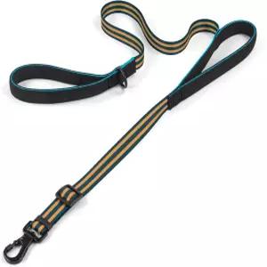 대형견을 위한 더블 핸들 개 목줄 부드러운 패딩 있는 4피트 헤비 듀티 조절 가능 걷기 달리기를 교통 관제