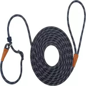 WYuZe 7/12/20 FT 슬립 리드 소형견용 긴 훈련용 목줄 반사형 1/4인치 로프 롱 라인 강아지 가벼운