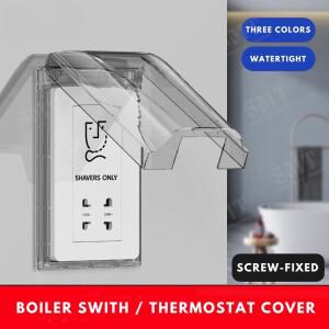 전등 스위치 커버 벽 마운트 투명 플라스틱 보일러 온도 조절기 욕실 면도기 소켓 보호 상자