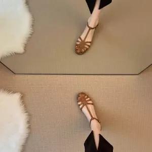 여자 편안한 여름구두 뒤막힌샌들 여름 블랙색 여성 꼬임