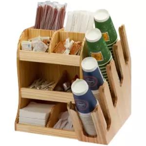 원목 다기능 컵 홀더 수납대 원목컵홀더 다기능홀더 컵받침 커피홀더 테이크아웃홀더 책상컵홀더 목재 S형 오른쪽 조합