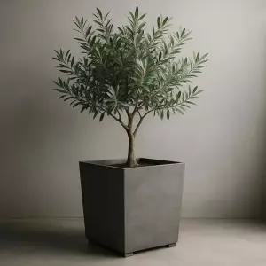 시멘트 느낌 우레탄 대형 사각 화분 40x40x42cm