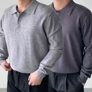 [모노폴로지]워셔블 부드러운 데일리 이너카라티 정장 오버핏 카라 니트 7color