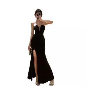 에네로 여성쉬폰원피스 톱 이브닝 드레스 원피스 여름 오프숄더 머메이드 스커트 UNO2