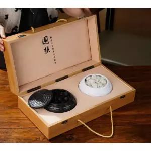 접이식바둑판 세트 오목 휴대용 A. 옐로우 대나무 짜임+361 바둑판 B