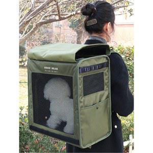 중형견 강아지 사각백팩 이동가방 배기 산책 백팩 야외 대중교통 지하철 사각백