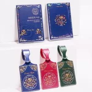 외국인 커버 홀더 [우리나라 캐리어 조선왕실 투명 여권 전통 파우치 선물] 네임택 지갑 택 케이스 자개