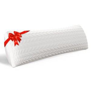 존리 롱 바디 베개 조절 가능한 파쇄 메모리 폼이 포함된 단단한 옆잠자는 사람 를 위한 부드러운 지지 세탁 퀼트 발렌타인 데이 선물 20 x 54 인치 화이트