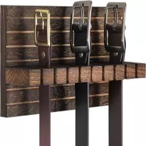 옷장용 벨트 정리함 미끄러지지 않고 9개의 보관할 수 있는 행거 벽걸이 정리를 위한 공간 절약 랙 장착