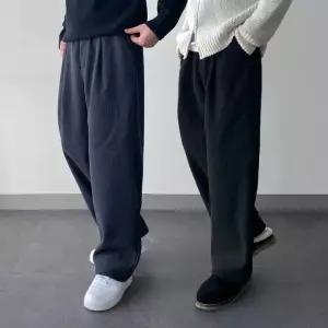 [모노폴로지]1 1 기모 골덴바지 고퀄 댄디 겨울 원턱 와이드 코듀로이팬츠 밴딩 통 스