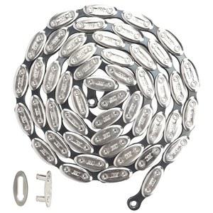 BALINGE 1/8인치 자전거 체인 싱글 스피드 체인, BMX 1 스피드, 1/2 1/8인치, 100개의 링크, 프레스-인 커넥터, 슬라이버