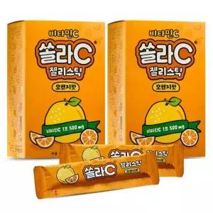 고려은단 비타민C 쏠라C 젤리스틱 오렌지맛 14포 2개