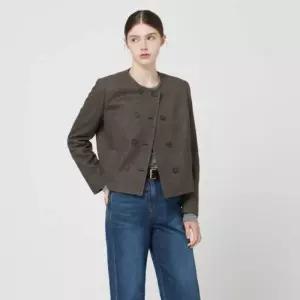 CC콜렉트 울 블랜드 라운드넥 크롭 자켓 C253MSF002 350371