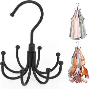 제도디어 탱크 탑 행거 옷장용 회전식 브라 오간지 2팩 최대 48개의 수납 용량 스포츠 홀더 금속 공간 절약