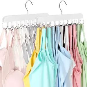 옷장용 레조보 브라 행거 탱크탑 20 후크 용량 접이식 목재 공간 절약 정리함 스카프용 기숙사 및 아파트