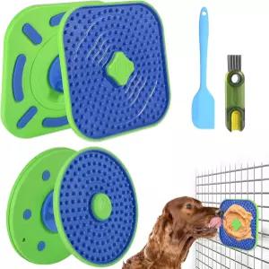 반려견 상자용 인터랙티브 핥기 매트 소형 중형 슬로우 피더 패드 지루함 및 불안 땅콩 버터 요거트