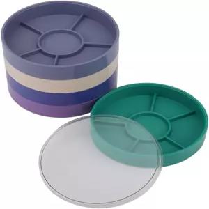 시계 부품 상자 용기 이동 홀더 먼지 덮개 5겹 도구 보관용 나사 하드웨어 제조업체 수리 도구원형