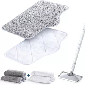 라비고 스팀 걸레 교체 패드 - 세탁기 세탁 가능한 극세사 천 6팩 재사용 청소