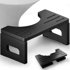 블루웨스트 접이식 변기 배변 훈련용 아카시아 나무 똥 디자인의 7인치 논슬립 욕실 계단