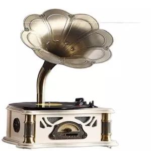 축음기 레트로 전축 호두 옛날전축 빈티지 플레이어 레코드 미국산 호두 Type-c 충전