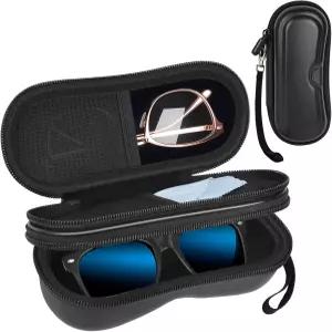 ANKHOH 더블 선글라스 케이스 안경 정리함 보관함 휴대용 여행용 보호 파우치 남성용 가방박스 전용
